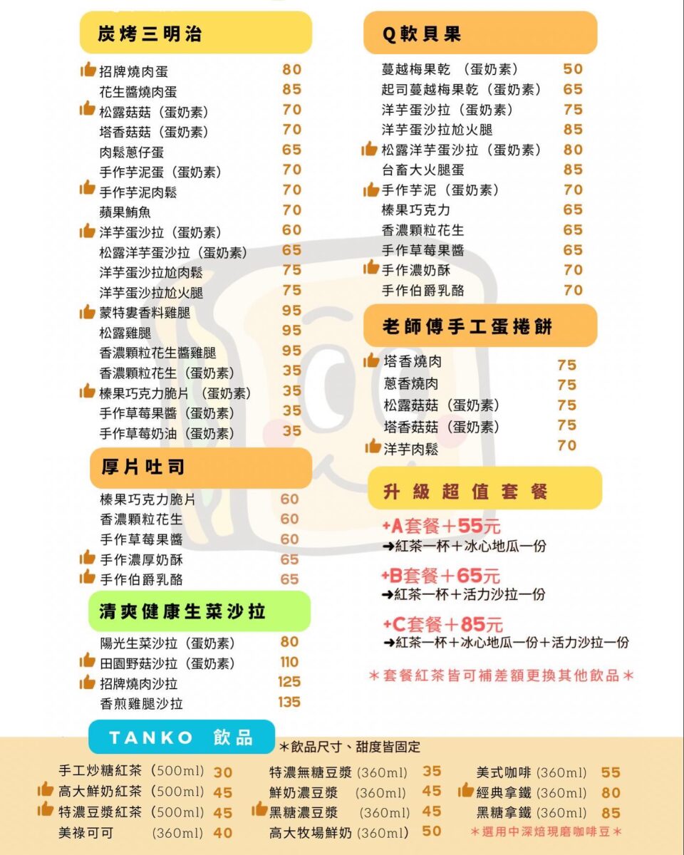 TANKO碳烤三明治‧早午餐吃什麼,除了碳烤三明治、肉蛋吐司還有搶手的日式火烤燒肉飯 - 第7張圖 TANKO碳烤三明治‧早午餐吃什麼,除了碳烤三明治、肉蛋吐司還有搶手的日式火烤燒肉飯