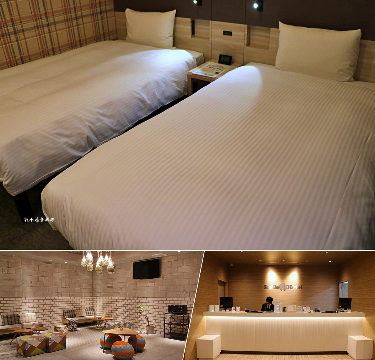 【日本岡山】 岡山微笑飯店Smile Hotel Okayama‧連鎖商務旅館，飯店門口有路面電車與巴士站，步行JR岡山站只要12分鐘路程
